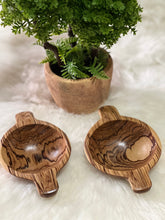 Load image into Gallery viewer, Handmade Spice Bowl. Dessert bowl. Polished bowl. Ash Tray . Carved Olive Wood Snack Bowl /Candy Dish/Nuts Tray-2 Bowls