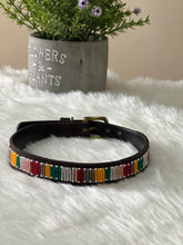 Load image into Gallery viewer, Pastel Rainbow Handmade Masai Kenyan Dog Collar