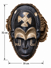 Load image into Gallery viewer, Rare Antique Chokwe Tribe Mask from Angola – Vintage African Hardwood & Rope Hair Mask, Tribal Art Collector’s Piece | Hairy Tribal Mask