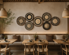 Lade das Bild in den Galerie-Viewer, Set of 7 African Handwoven Wall Decor Baskets | Zimbabwe Tonga/ Binga Baskets | Rustic Decor |African Wall Decor Set (30-45cm) Wind
