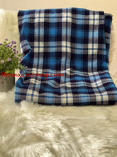 Load image into Gallery viewer, Blue and White Maasai Blanket / Masai Shuka