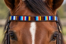 Load image into Gallery viewer, Hand-Beaded Leather Horse Browband | Artisan Horse Tack-Colour Trooping