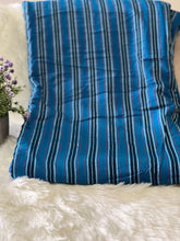 Load image into Gallery viewer, Blue Striped Maasai Blanket / Masai Shukas