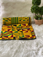 Load image into Gallery viewer, Green Ankara Fabrics / African Wax Fabrics