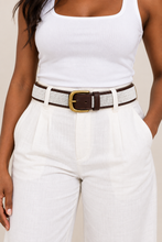 Load image into Gallery viewer, Authentic Handmade Beaded Maasai Leather Belt-All White