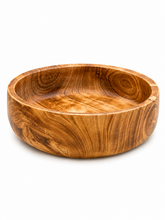 Lade das Bild in den Galerie-Viewer, Large Hand Carved Jacaranda Wood Bowl | Natural Grain Salad Serving Bowl | Display Wood Bowl | Flame Seared Bowl