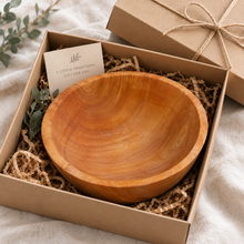 Lade das Bild in den Galerie-Viewer, Large Hand Carved Jacaranda Wood Bowl | Natural Grain Salad Serving Bowl | Display Wood Bowl
