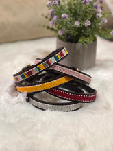Load image into Gallery viewer, Sunshine Yellow Handmade Masai Kenyan Dog Collar