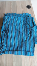 Load image into Gallery viewer, Blue Striped Maasai Blanket / Masai Shukas