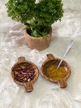 Load image into Gallery viewer, Handmade Spice Bowl. Dessert bowl. Polished bowl. Ash Tray . Carved Olive Wood Snack Bowl /Candy Dish/Nuts Tray-2 Bowls