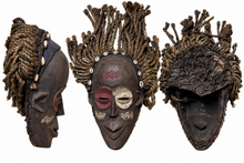 Charger l'image dans la galerie, Rare Antique Dani Tribe Mask from Angola – Vintage African Hardwood & Rope Hair Mask, Tribal Art Collector’s Piece | Hairy Tribal Mask