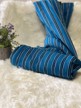 Load image into Gallery viewer, Blue Striped Maasai Blanket / Masai Shukas