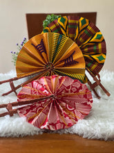 Load image into Gallery viewer, African Print Hand Fans / Decor Fans / Ankara Fans- BUNDLE of 5