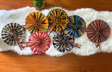 Load image into Gallery viewer, African Print Hand Fans / Decor Fans / Ankara Fans- BUNDLE of 5