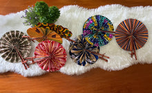 Load image into Gallery viewer, African Print Hand Fans / Decor Fans / Ankara Fans- BUNDLE of 5
