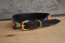 Load image into Gallery viewer, Rainbow Maasai Beaded Dog Collars / Belts / Leash / Matching Bracelet