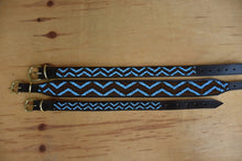 Load image into Gallery viewer, Blue and Brown Coloured Dog Collars / Belts / Leash / Matching Bracelet