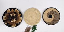 Load image into Gallery viewer, A set of 3 Boho Handwoven Wall Baskets /African Wall Baskets / Wall Decor /African Wall Decor - Free Express Shipping