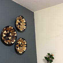 Load image into Gallery viewer, A set of 3 Boho Wall Baskets /Banana Fibre Wall Baskets /African Wall Baskets / Wall Decor /African Wall Decor - Free Express Shipping
