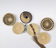 Load image into Gallery viewer, Wall Hanging Baskets / Hand Woven Wall Decor / Natural Living Room Decor-SET OF 6 -Free Shipping