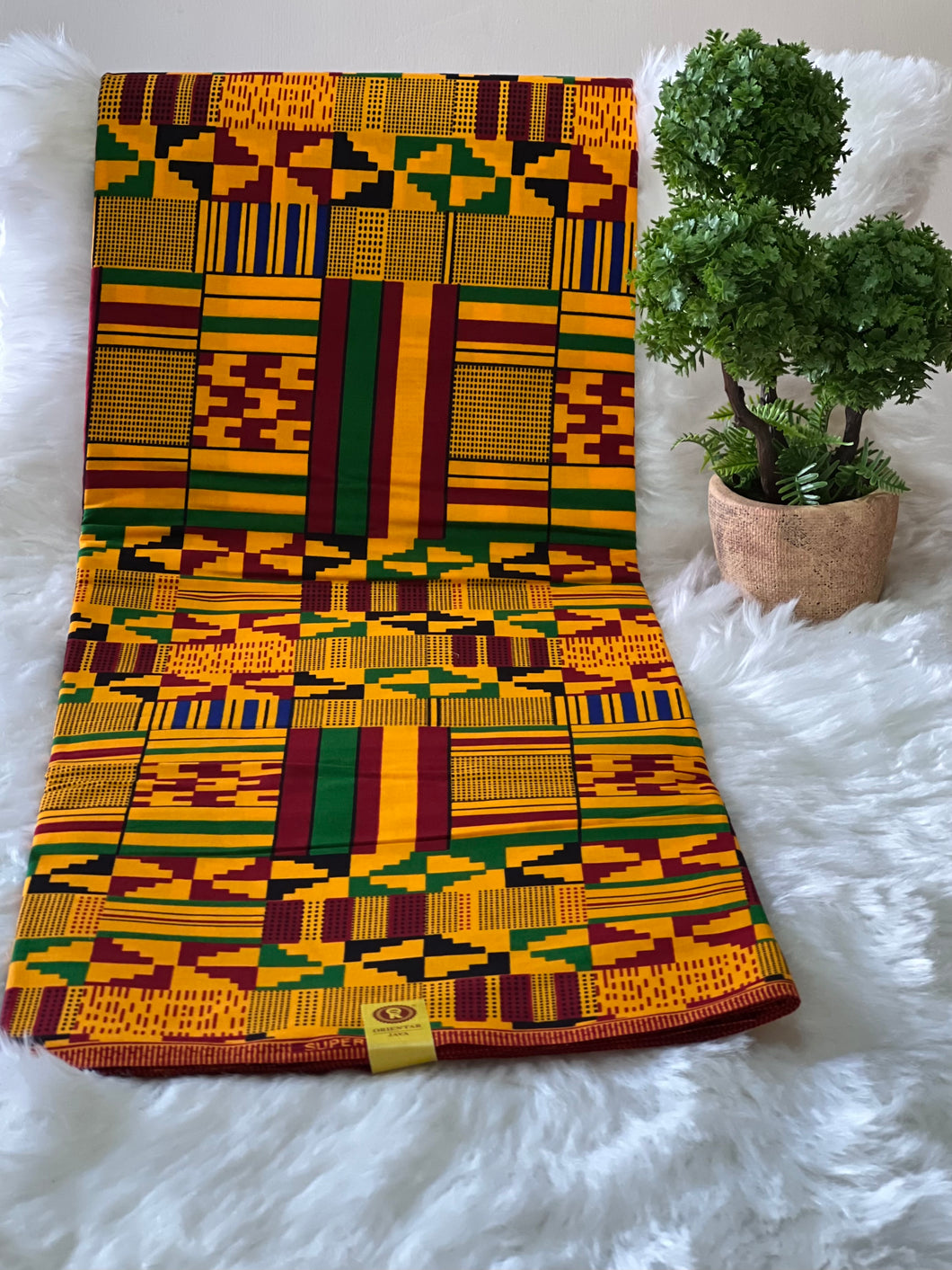 Yellow Ankara Fabrics / African Wax Fabrics