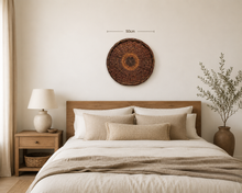 Load image into Gallery viewer, Handwoven Cypress Wicker Twig Wall Art | Rustic Boho Art (50cm) |Minimalist

