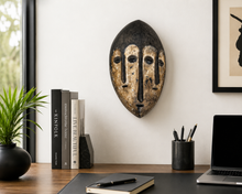 Load image into Gallery viewer, Antique Three-Faced African Mask |  Vintage African Art |  Tribal Masks | Primitive Art
