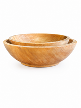 Lade das Bild in den Galerie-Viewer, Large Hand Carved Jacaranda Wood Bowl | Natural Grain Salad Serving Bowl | Display Wood Bowl

