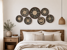 Charger l'image dans la galerie, Set of 7 African Handwoven Wall Decor  Baskets | Zimbabwe Tonga/ Binga Baskets | Rustic Decor |African Wall Decor Set (30-45cm) Wind
