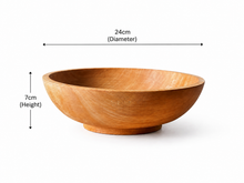 Lade das Bild in den Galerie-Viewer, Large Hand Carved Jacaranda Wood Bowl | Natural Grain Salad Serving Bowl | Display Wood Bowl
