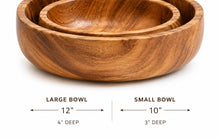Lade das Bild in den Galerie-Viewer, Large Hand Carved Jacaranda Wood Bowl | Natural Grain Salad Serving Bowl | Display Wood Bowl | Flame Seared Bowl
