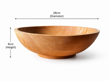 Lade das Bild in den Galerie-Viewer, Large Hand Carved Jacaranda Wood Bowl | Natural Grain Salad Serving Bowl | Display Wood Bowl
