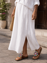 Lade das Bild in den Galerie-Viewer, Hand Beaded Kenyan  Sandals | Maasai-Inspired Boho Summer Slides | Kenyan Sandals | African Wear | Tropical Holiday | Cork Sole
