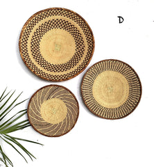 Ein Set mit 3 Wanddekorationskörben / Tonga-Körben – KOSTENLOSER VERSAND