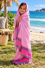 Lade das Bild in den Galerie-Viewer, Authentic Kikoi Shawl | Traditional Kenyan Cotton Sarong &amp; Beach Wrap | Hammam Towel
