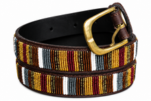 Lade das Bild in den Galerie-Viewer, Authentic Handmade Beaded Maasai Leather Belt-Earth
