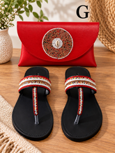 Load image into Gallery viewer, Masai Beaded Clutch Bag and Sandal Set
