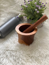 Load image into Gallery viewer, Handmade Olive Wood Mortar and Pestle | Rustic Herb and Spice Grinder
