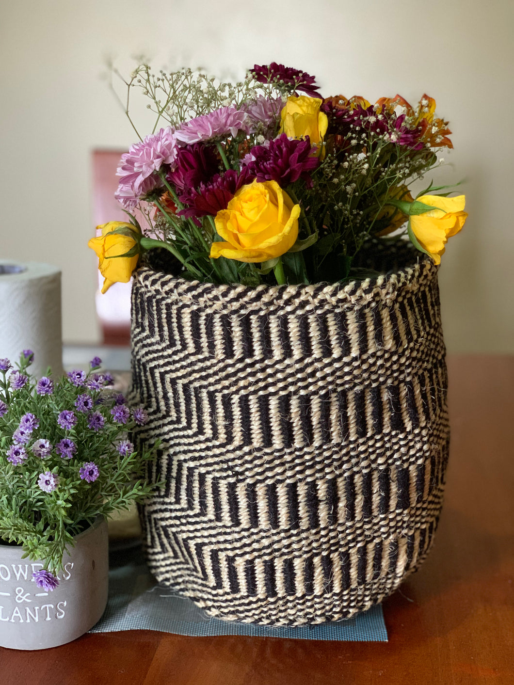 Swahili Baskets / Handwoven Storage Baskets / Kenyan Sisal Handbag
