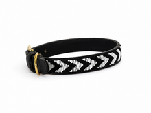 Charger l'image dans la galerie, Handmade Beaded Kenyan Dog Collar | Authentic Maasai Pet Collar | Artisan Collar | Black and White | Africa Pet Accessory
