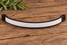 Load image into Gallery viewer, Hand-Beaded Leather Horse Browband | Artisan Horse Tack-All White
