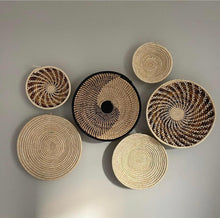 Load image into Gallery viewer, Wall Decor Basket Set of 6 /Wall Hanging African Baskets
