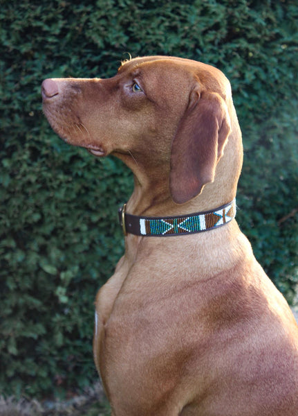 Handgefertigte Hundehalsbänder / Gürtel / Leine / passendes Armband in sanften Farben