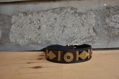 Maasai Earth Coloured Dog Collars / Belts / Leash / Matching Bracelet
