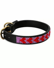 Charger et lire la vidéo dans la visionneuse de la Galerie, Handmade Beaded Kenyan Dog Collar | Authentic Maasai Pet Collar | Artisan Collar | Pink Dog Collar
