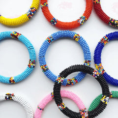 30 Beaded Round Bracelets,Wholesale African Jewelry for 30 USD (30 Bracelets per Set)