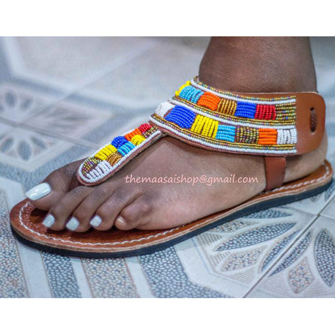 Handmade Leather Sandals/ African Maasai Sandals/ Greek Sandals