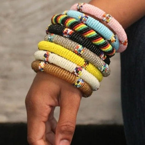 Bracelets Maasai perlés africains| Bijoux africains pour femmes| Bijoux Massaï| Bracelets perlés en gros| Bracelets zoulous, idées cadeaux africaines