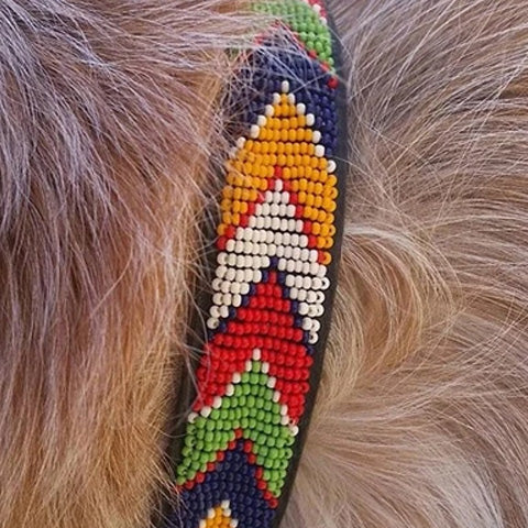 African Beaded Dog Collar