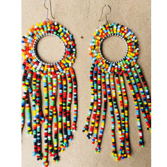African Jewelry | Dangle Earrings | Drop Earrings |Maasai Earrings |Wedding |Honey Moon |Safari| Handmade Jewelry |Kenyan Earrings| Summer